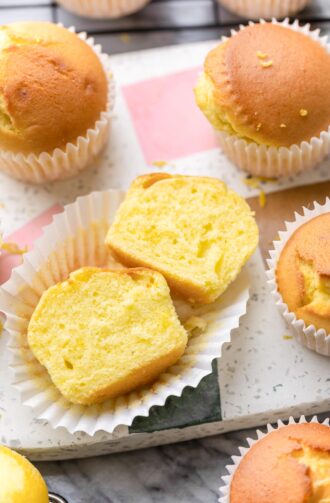 Gluten Free Spanish Lemon Muffins - Magdalenas - A Saucy Kitchen