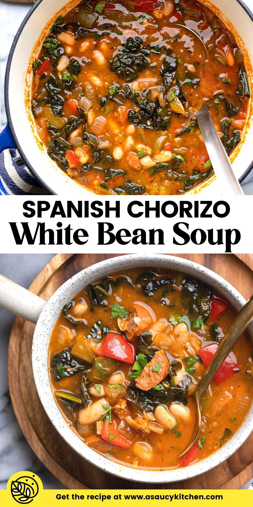 Spanish Chorizo and White Bean Soup - A Saucy Kitchen