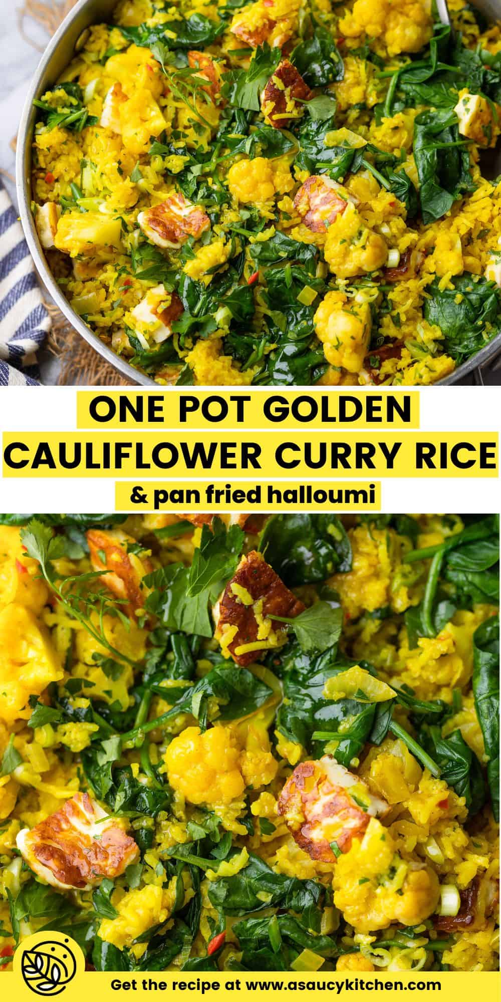 Curry Rice with Cauliflower and Halloumi A Saucy Kitchen