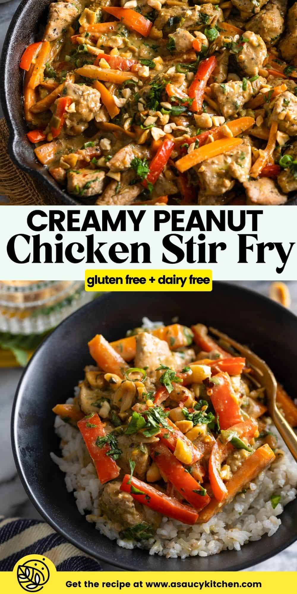 Peanut Chicken Stir Fry - A Saucy Kitchen