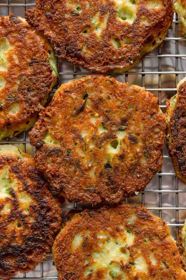 Ricotta Zucchini Fritters & Tomato Caper Salsa - A Saucy Kitchen