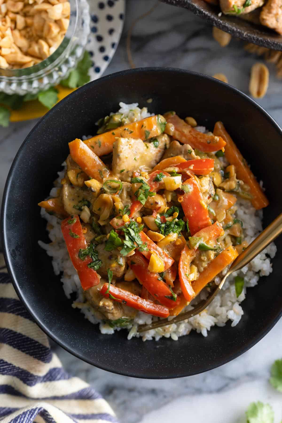 Peanut Chicken Stir Fry - A Saucy Kitchen