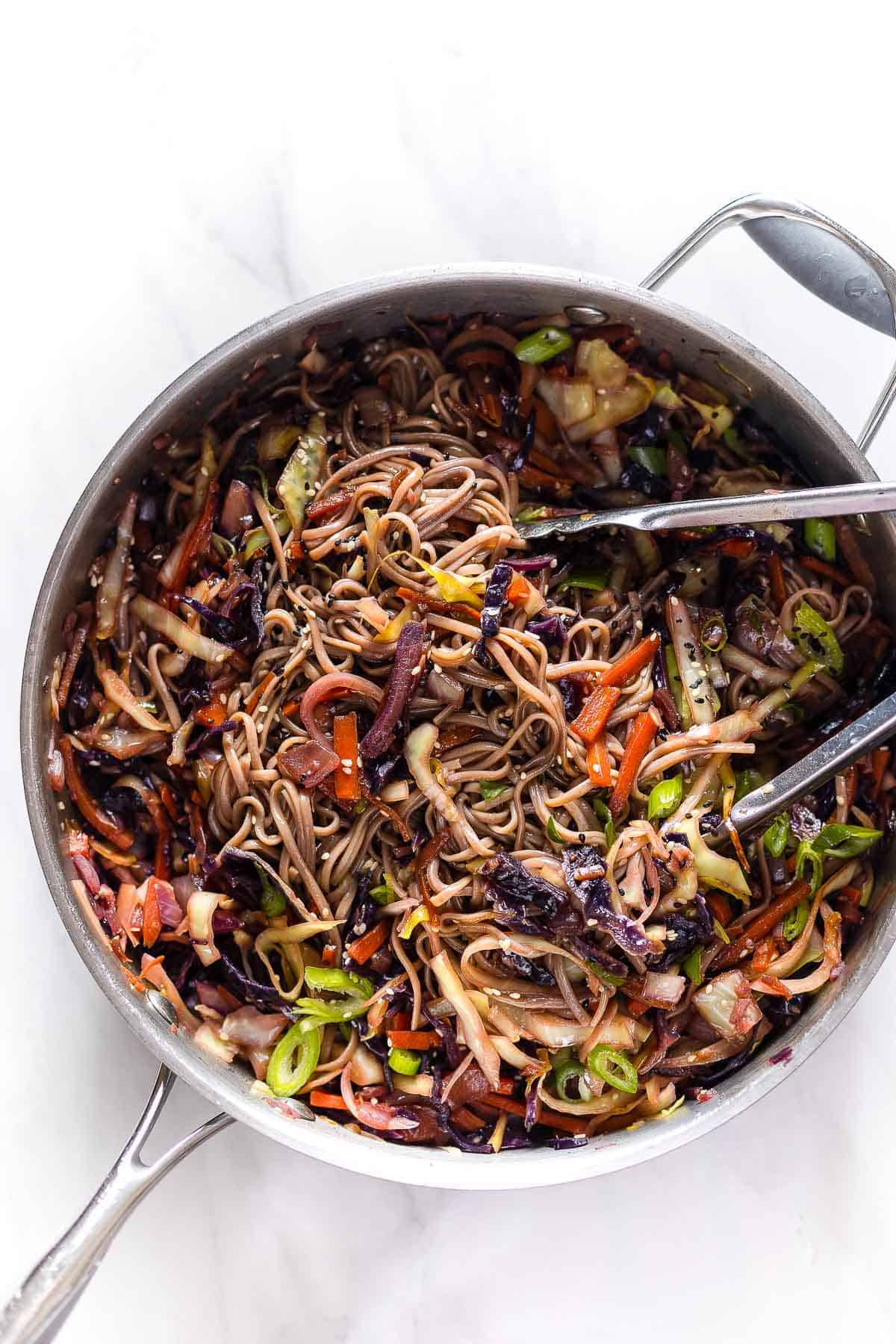 Carrot and Cabbage Noodle Stir Fry - A Saucy Kitchen