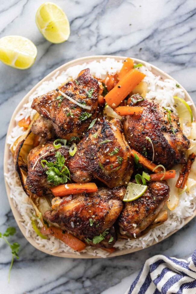 Five Spice Chicken with Carrots & Cabbage - A Saucy Kitchen