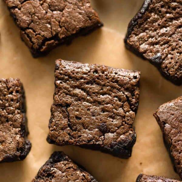 carob brownies cut into squares