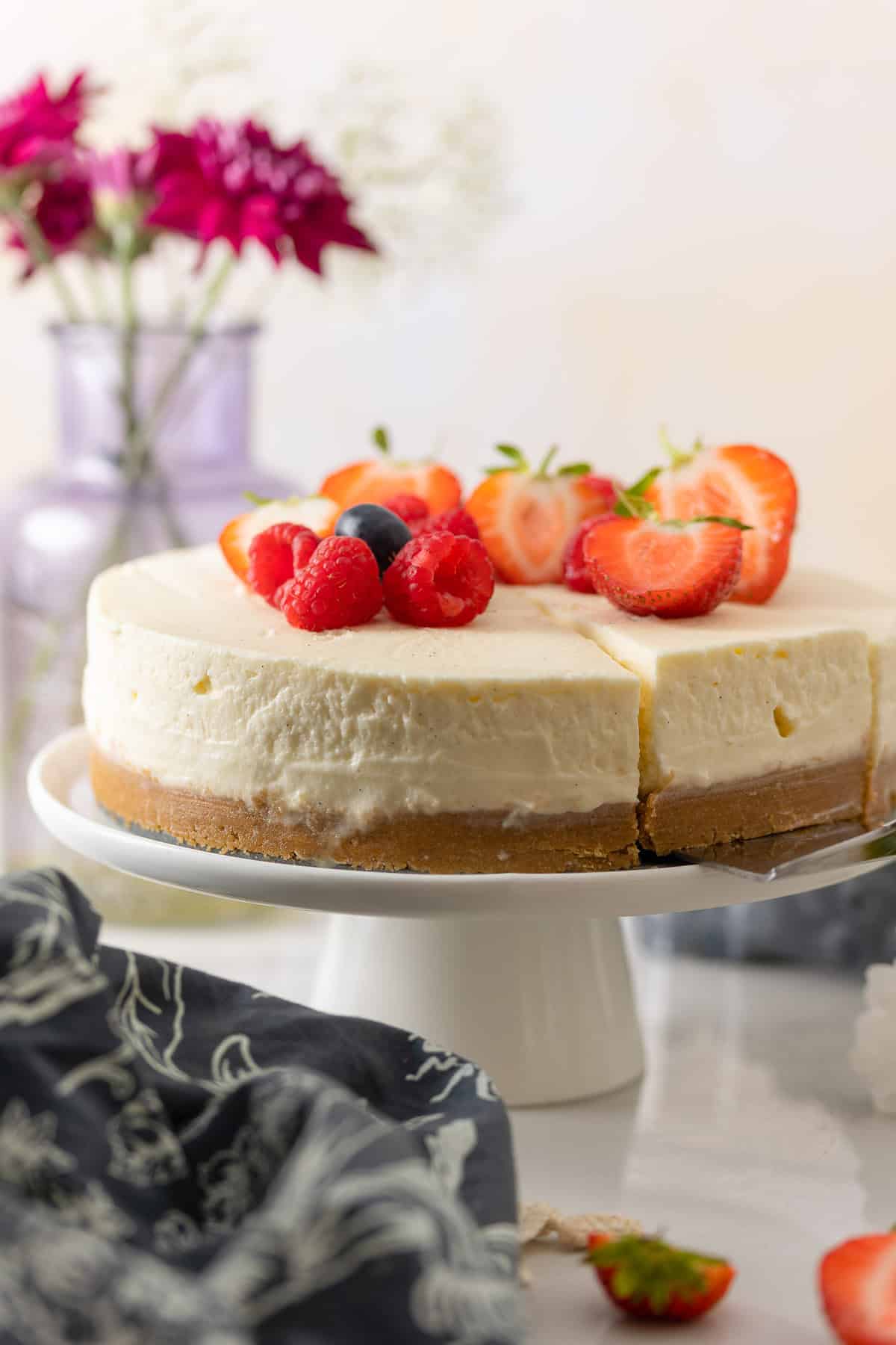 Gluten Free No Bake Cheesecake - A Saucy Kitchen