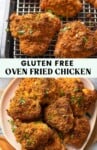 Gluten Free Oven Fried Chicken Pinterest marketing image