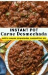 Instant Pot Carne Desmechada Pinterest marketing image