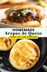 homemade arepas con queso pinterest marketing image "cheesy corn cakes"