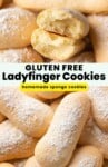 Gluten Free Ladyfingers (homemade sponge cookies) Pinterest marketing image